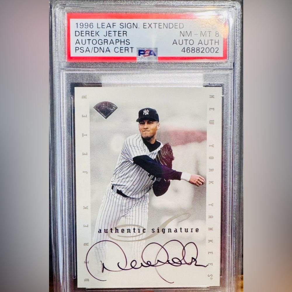 1996 Leaf DEREK JETER Autograph PSA Authenticated Rookie New York Yankees